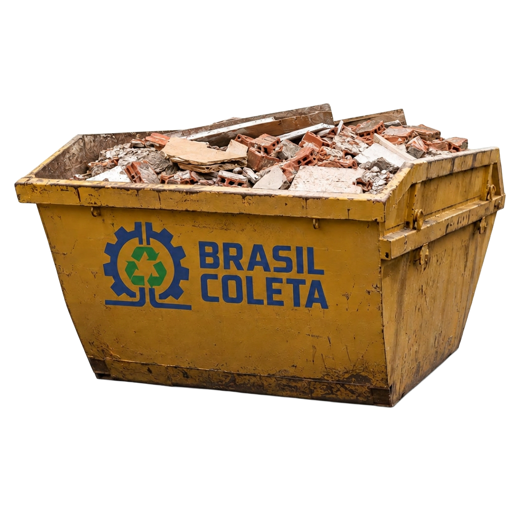 Caçamba Brasil Coleta de 3m³ para entulho